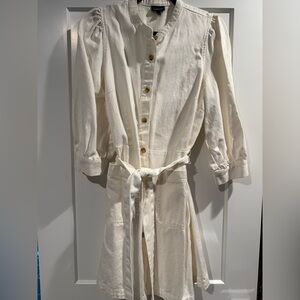 Who What Wear Cream Mini Dress